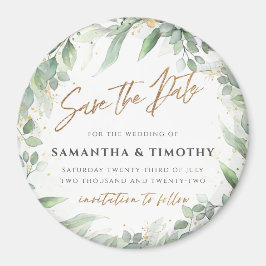 Eucalyptus Save the Date Magnet