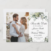 Eucalyptus Save the Date PHOTO Invitation (Voorkant)