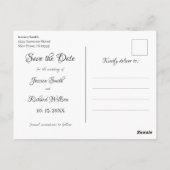 Eucalyptus Save the Date PHOTO Invitation Briefkaa Briefkaart (Achterkant)