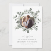 Eucalyptus Save the Date Photo Wedding (Voorkant)