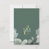 Eucalyptus Save the Date Sage green bruiloft (Achterkant)