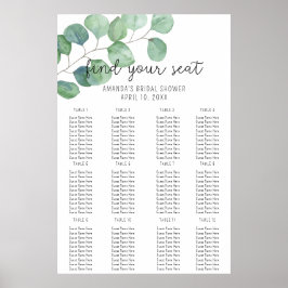 Eucalyptus - Schuimbord voor zitplaatsen Poster