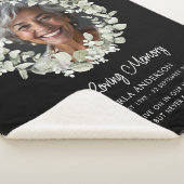 Eucalyptus Script Aangepaste tekst & foto-herdenki Sherpa Deken (3/4)
