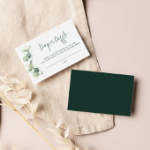 Eucalyptus Script Baby shower Luier Raffle Informatiekaartje