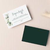 Eucalyptus Script Baby shower Luier Raffle Informatiekaartje