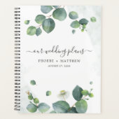 Eucalyptus Script Botanical Greenery Wedding Planner (Voorkant)