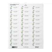 Eucalyptus Script Botanisch Retouradres Etiket (Full Sheet)