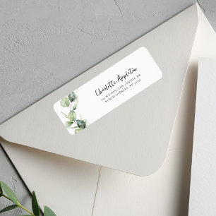 Eucalyptus Script Botanisch Retouradres Etiket