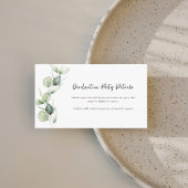 Eucalyptus Script Botanische Afstudeerfeest Informatiekaartje