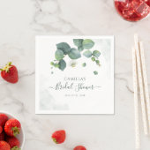 Eucalyptus Script Botanische Bruidsdouche Servet (Insitu)
