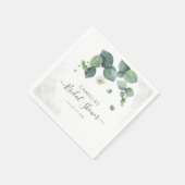 Eucalyptus Script Botanische Bruidsdouche Servet (Hoek)