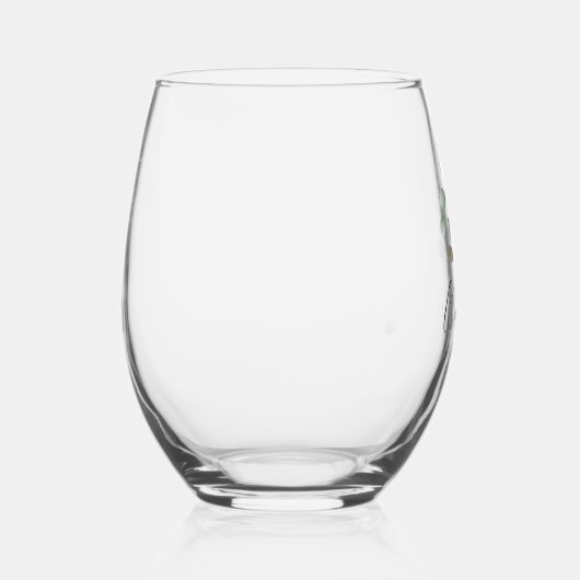 Eucalyptus Script Bruidsmeisje Wijnglas Zonder Voet (Rechts)