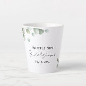 Eucalyptus Script Bruiloft Feest Custom Latte Mok (Voorkant)