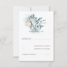Eucalyptus Script Bruiloft RSVP