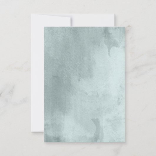 Eucalyptus Script Bruiloft RSVP Kaartje (Achterkant)