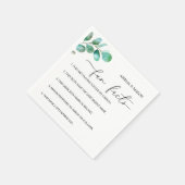 Eucalyptus Script Calligrafie Leuke Feiten Bruilof Servet (Hoek)