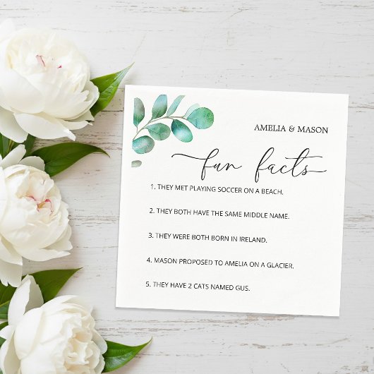 Eucalyptus Script Calligrafie Leuke Feiten Bruilof Servet
