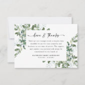 Eucalyptus Script Foto Begrafenis Bedankkaart (Voorkant)