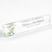 Eucalyptus Script Moderne Kantoor werknemer Naambordje