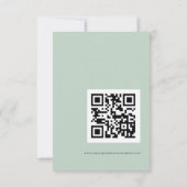 Eucalyptus Script QR Code Weddenschap RSVP Kaartje (Achterkant)