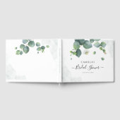 Eucalyptus Script Watercolor Bruiloftsborrel Gastenboek (Volledig)