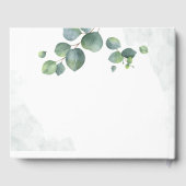 Eucalyptus Script Watercolor Bruiloftsborrel Gastenboek (Achterkant)