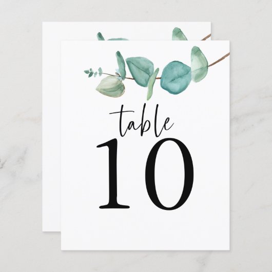 Eucalyptus Script Weddenlijstnummer (Voorkant / Achterkant)