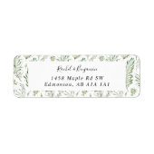 Eucalyptus Script Wedding Boho Chic Greenery Etiket (Voorkant)