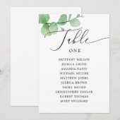 Eucalyptus Seating Chart Sign | Outdoor Wedding Kaart (Voorkant / Achterkant)