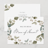 Eucalyptus Seed is mijn Man van eer Kaart (Voorkant / Achterkant)