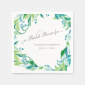 Eucalyptus Seed Leaf Laurel Wreated Vrijgezellenfe Servet (Voorkant)