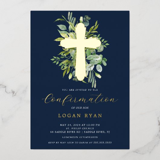 Eucalyptus Sereniteit Bevestiging Uitnodiging (Voorkant)