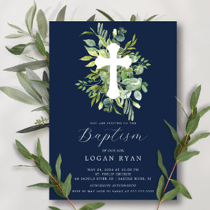 Eucalyptus Serenity Baptism Uitnodiging