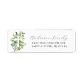 Eucalyptus Serenity Cross retour adreslabel Etiket (Voorkant)