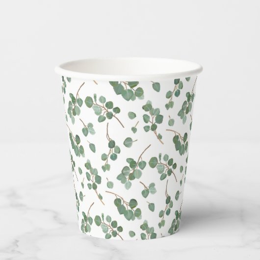 Eucalyptus Silver Dollar Papieren Bekers (Voorkant)