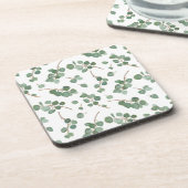 Eucalyptus Silver Dollar Tree Pattern Bier Onderzetter (Linkerzijde)