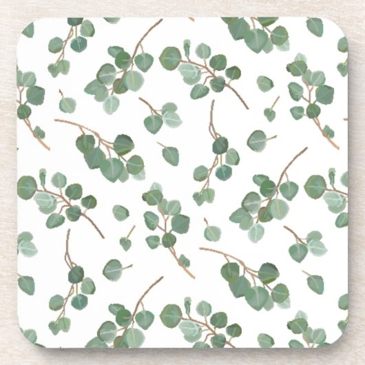 Eucalyptus Silver Dollar Tree Pattern Bier Onderzetter (Voorkant)