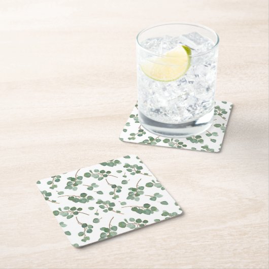Eucalyptus Silver Dollar Tree Pattern Kartonnen Onderzetters (Insitu)