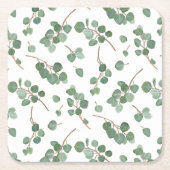 Eucalyptus Silver Dollar Tree Pattern Kartonnen Onderzetters (Voorkant)