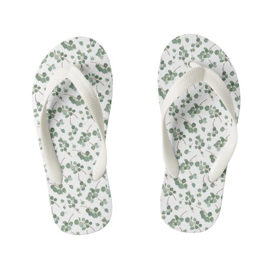 Eucalyptus Silver Dollar Tree Pattern Kinder Teenslippers (Voetbed)