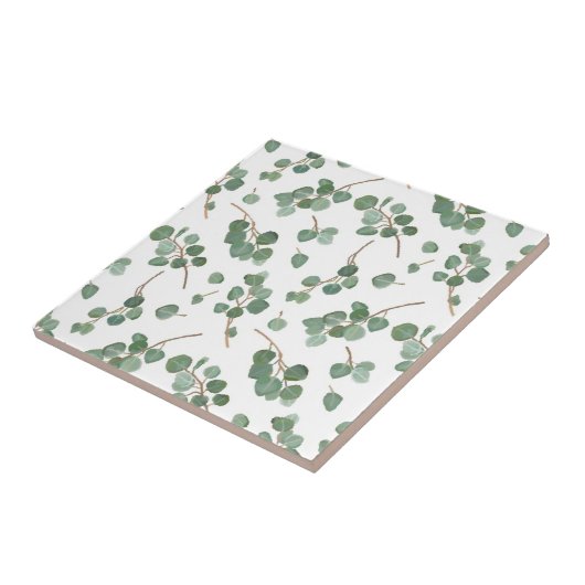 Eucalyptus Silver Dollar Tree Pattern Tegeltje (Zijkant)