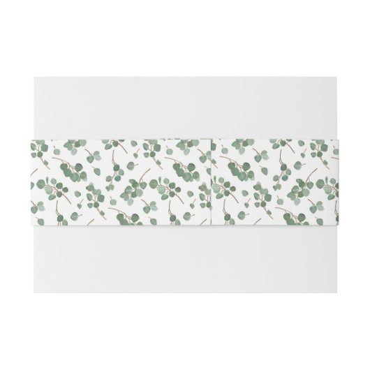 Eucalyptus Silver Dollar Tree Pattern Uitnodigingen Wikkel (Achterkant Voorbeeld)