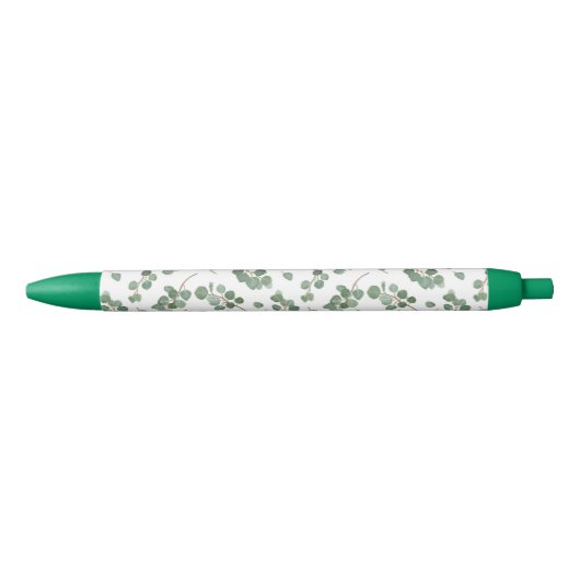Eucalyptus Silver Dollar Tree Pattern Zwarte Inkt Pen (Voorkant)