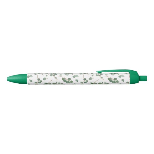 Eucalyptus Silver Dollar Tree Pattern Zwarte Inkt Pen (Bovenkant)