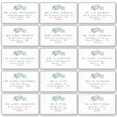 Eucalyptus Silver Foil Weddenschap Address Label (Voorkant)