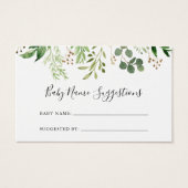 Eucalyptus Simple Baby Name Suggestis Kaart (Voorkant)