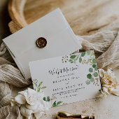 Eucalyptus Simple Brown Bloemen Elopement Aankondiging