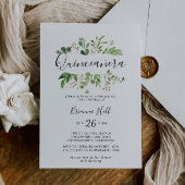 Eucalyptus Simple Brown Floral Quinceañera Kaart