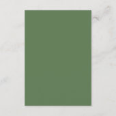 Eucalyptus Simple Brown Floral Weddenschap Informatiekaartje (Achterkant)