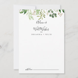 Eucalyptus Simple Brown Floral Weddenschap Well Wi Advieskaart